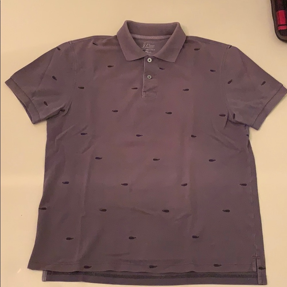 Classic J Crew Polo w/ Whale Embroidery